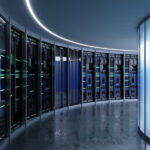 Concept interior of a data center or server