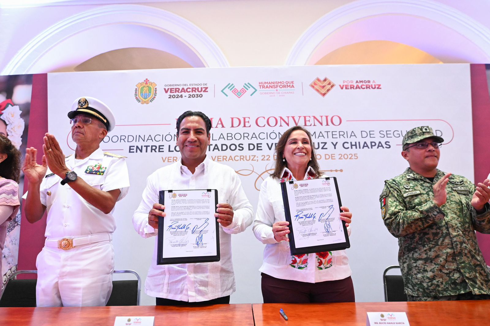 Sur del país se fortalece en seguridad con acuerdo entre Veracruz y Chiapas