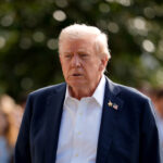 US President Donald Trump departs from South Lawn of the White House