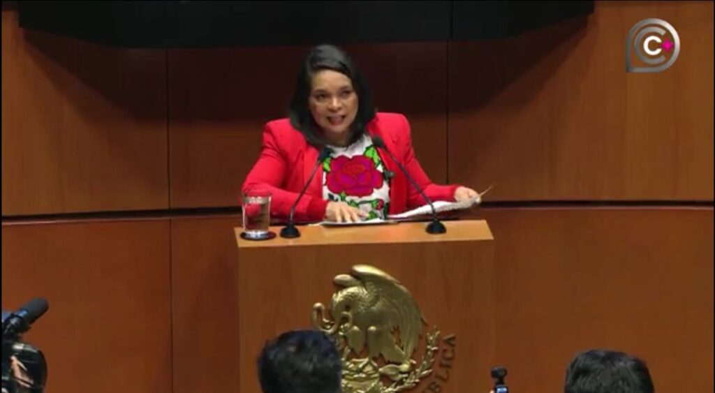 Senadora Beatriz Mojica reafirma apoyo a Claudia Sheinbaum en lucha contra el crimen organizado