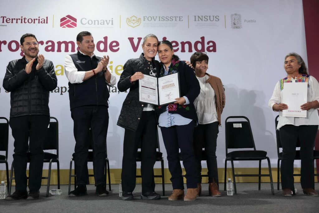 Arranca Sheinbaum programa de Vivienda para el Bienestar en Puebla con nuevas casas y apoyo a deudores del Fovissste
