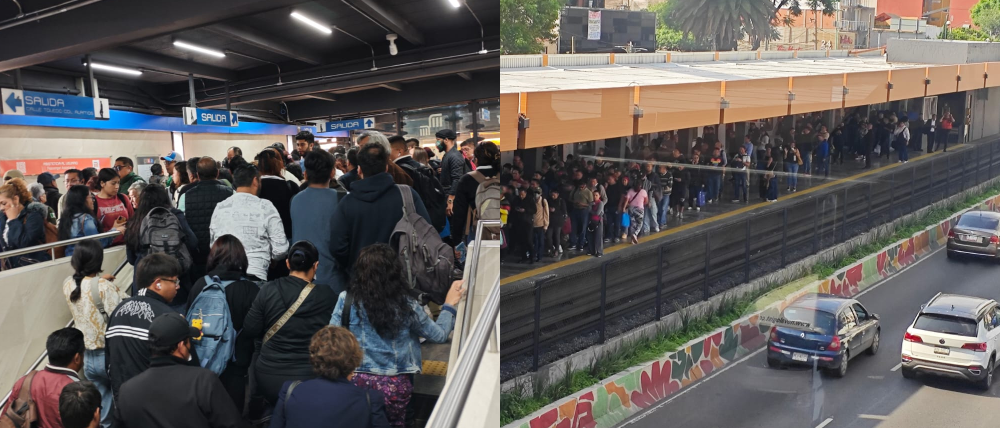 Línea 2 del Metro colapsa días después de concluir su remodelación; miles quedan varados