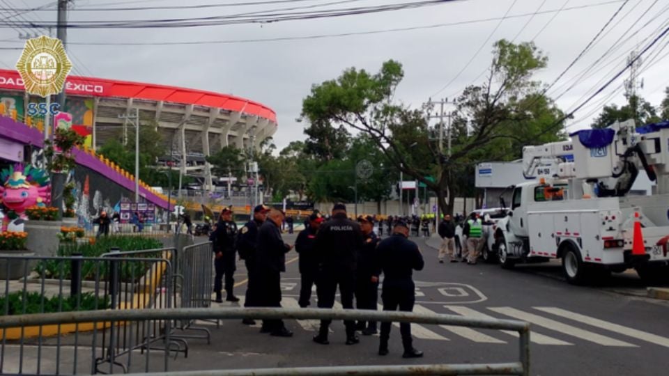 Inicia el cierre de vialidades en las inmediaciones del Estadio Azteca previo al partido de México contra Chequia