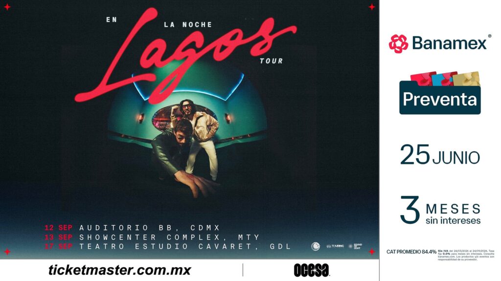 Lagos anuncia “En la Noche Tour” con fechas en México, España y Latinoamérica: Ciudad de México