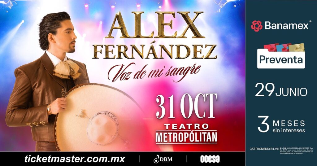 Alex Fernández llega a la Ciudad de México con Mi Sangre Tour