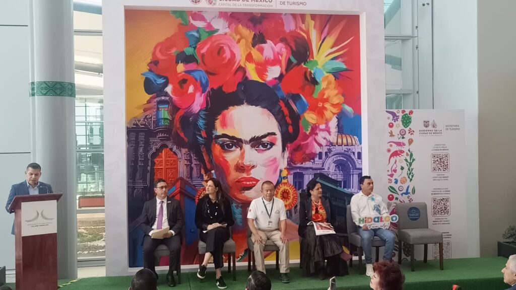 Inauguran mural de Frida Kahlo en el AIFA; destacan impacto turístico del Mundial en la CDMX