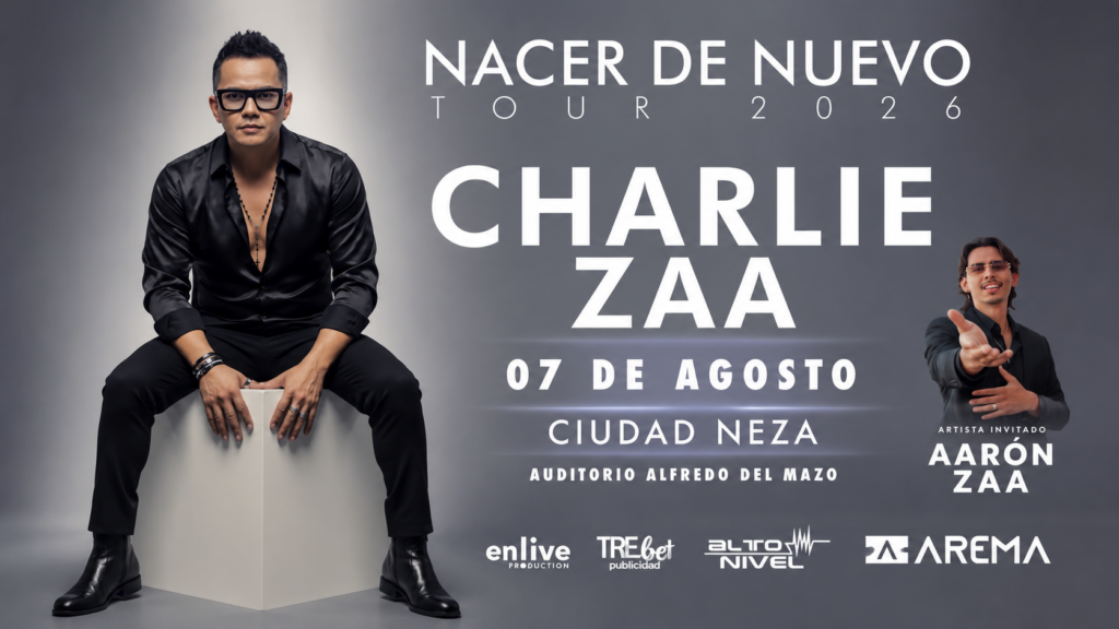 Charlie Zaa celebra su historia con el “Nacer de Nuevo Tour” y presenta a Aarón Zaa