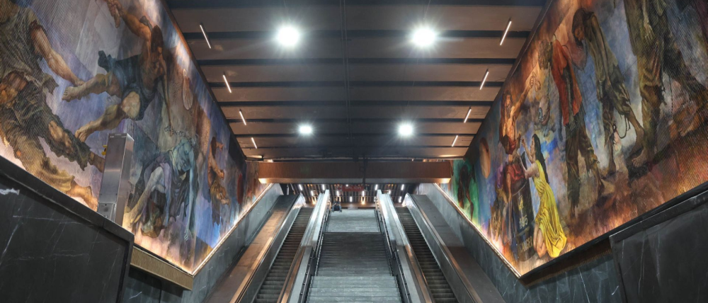 ‘Apoteosis’: mural holográfico de 750 metros cuadrados en Metro Auditorio busca récord mundial