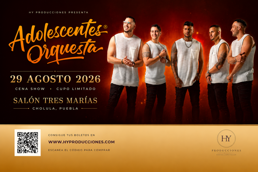 Adolescentes Orquesta desatará una cena show monumental en el Salón Tres Marías de Puebla
