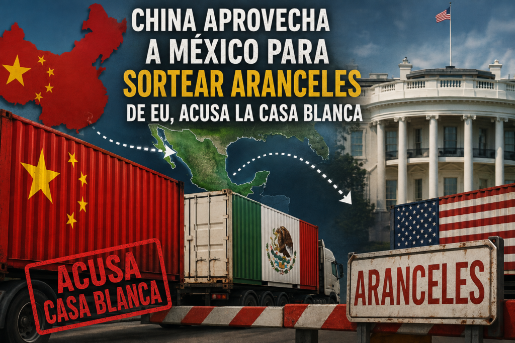 China aprovecha a México para sortear aranceles de EU, acusa la Casa Blanca