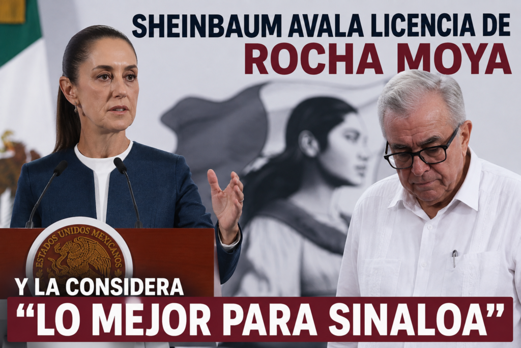 Sheinbaum avala licencia de Rocha Moya y la considera “lo mejor para Sinaloa”