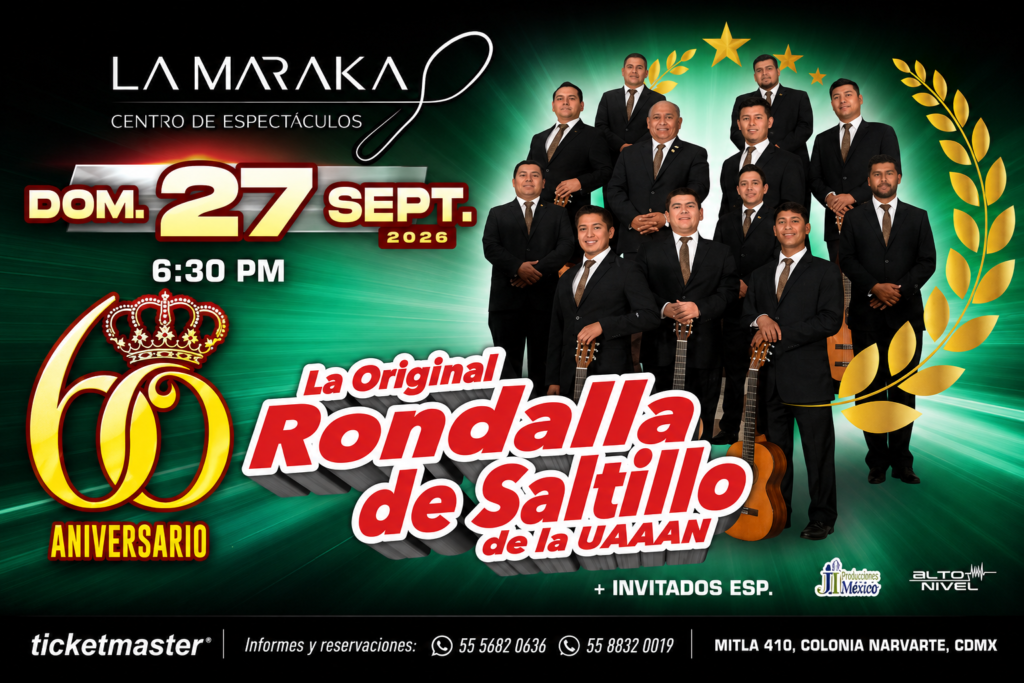 La Original Rondalla de Saltillo celebra 60 años de romanticismo con dos grandes conciertos en Neza y La Maraka