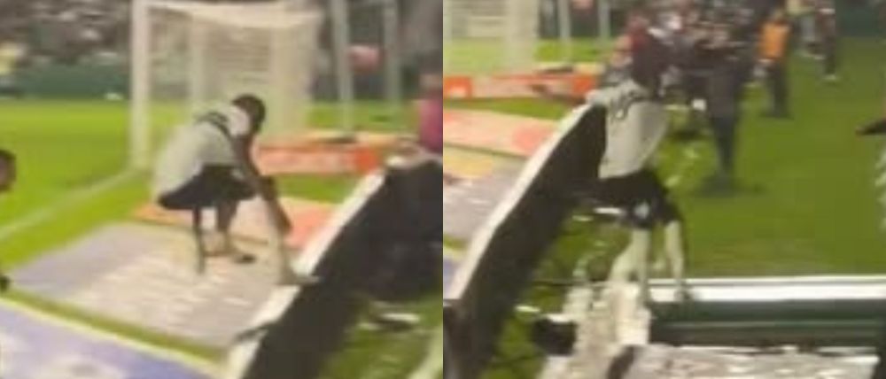 Jugador de Coritiba celebra gol, cae a un túnel y el VAR le da la peor noticia