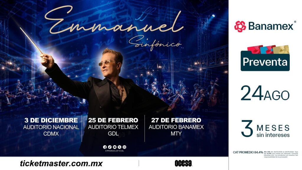 Emmanuel celebra su legado con el espectáculo Emmanuel Sinfónico