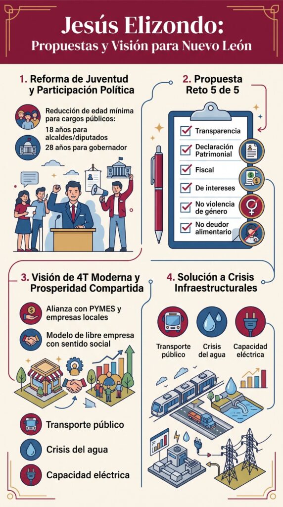 “Somos aliados, no empleados”: Jesús Elizondo exige transparencia en encuestas y perfila una “4T moderna” para Nuevo León