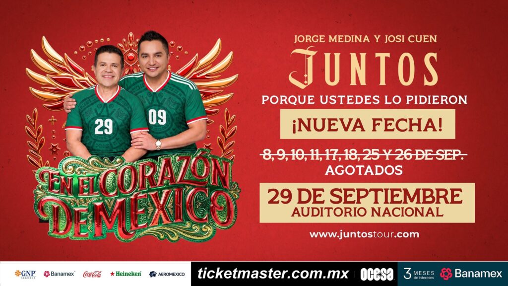 Jorge Medina y Josi Cuen suman una nueva fecha en el Auditorio Nacional