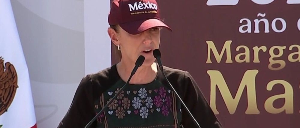 Encabeza Sheinbaum asamblea en Baja California Sur como parte de su gira de rendición de cuentas