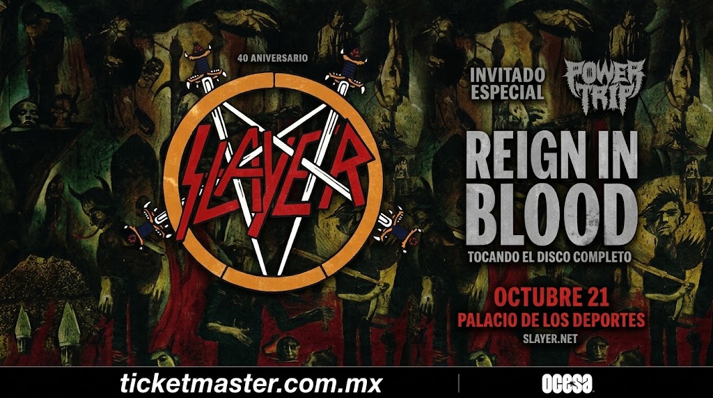 Slayer celebrará los 40 años de Reign in Blood mañana en el Palacio de los Deportes