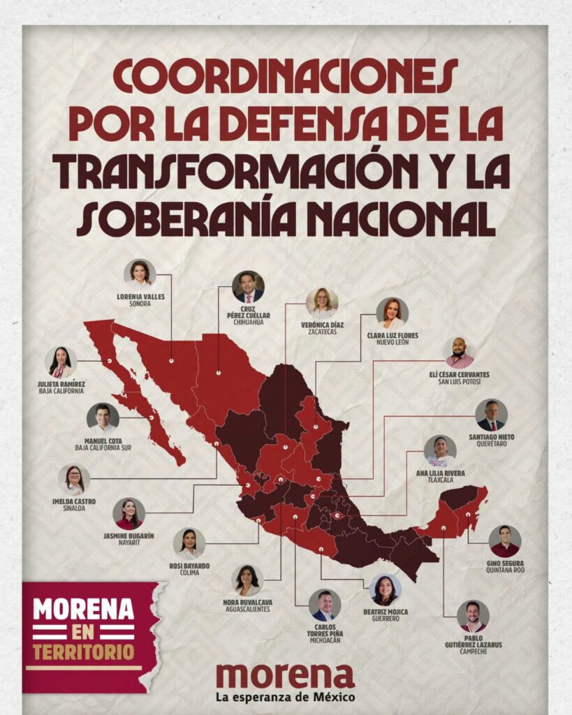 Morena afianza su estructura territorial con 17 coordinaciones; Beatriz Mojica lidera la organización en Guerrero