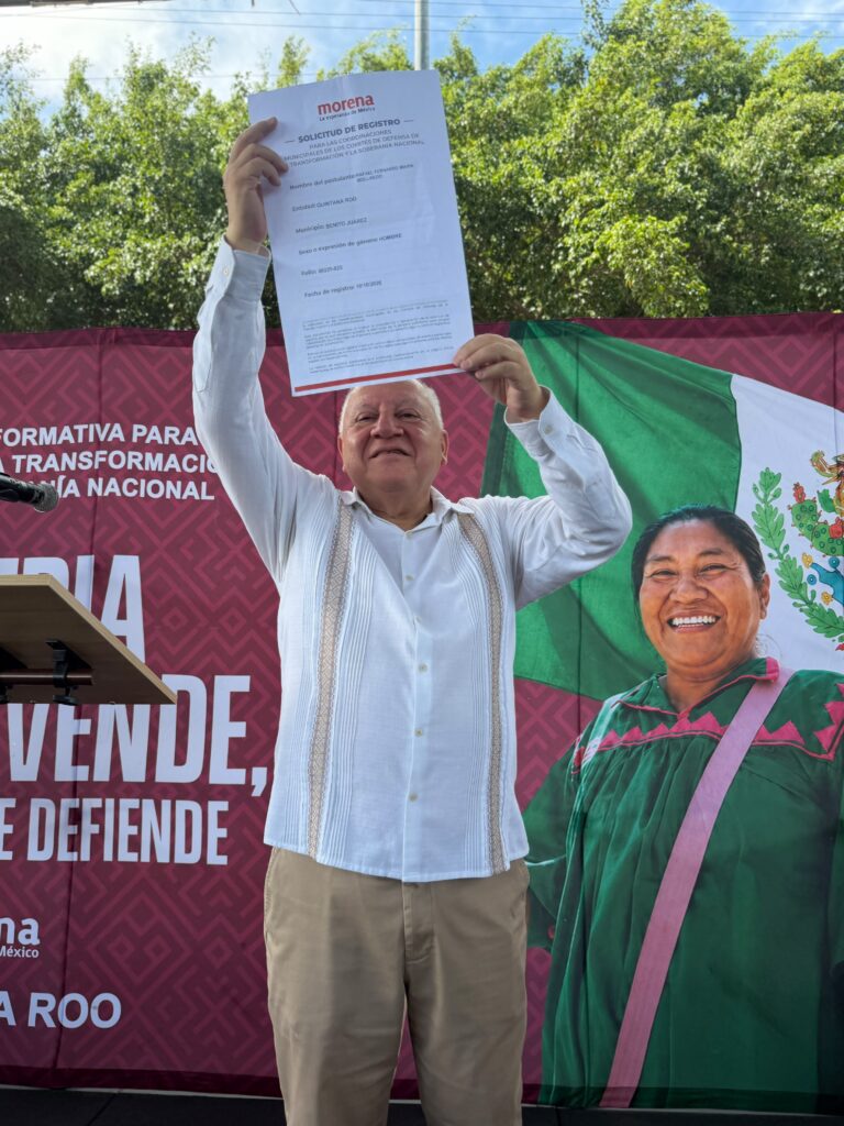 Rafa Marín anuncia registro para encabezar la organización de Morena en Benito Juárez