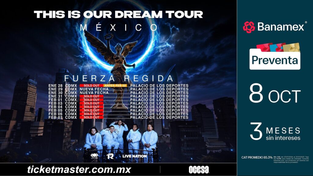 Fuerza Regida amplía su historia en el Palacio de los Deportes con 10 fechas consecutivas